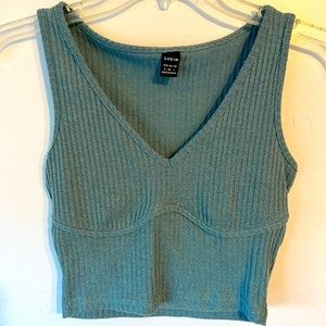 SHEIN Teal Crop Top